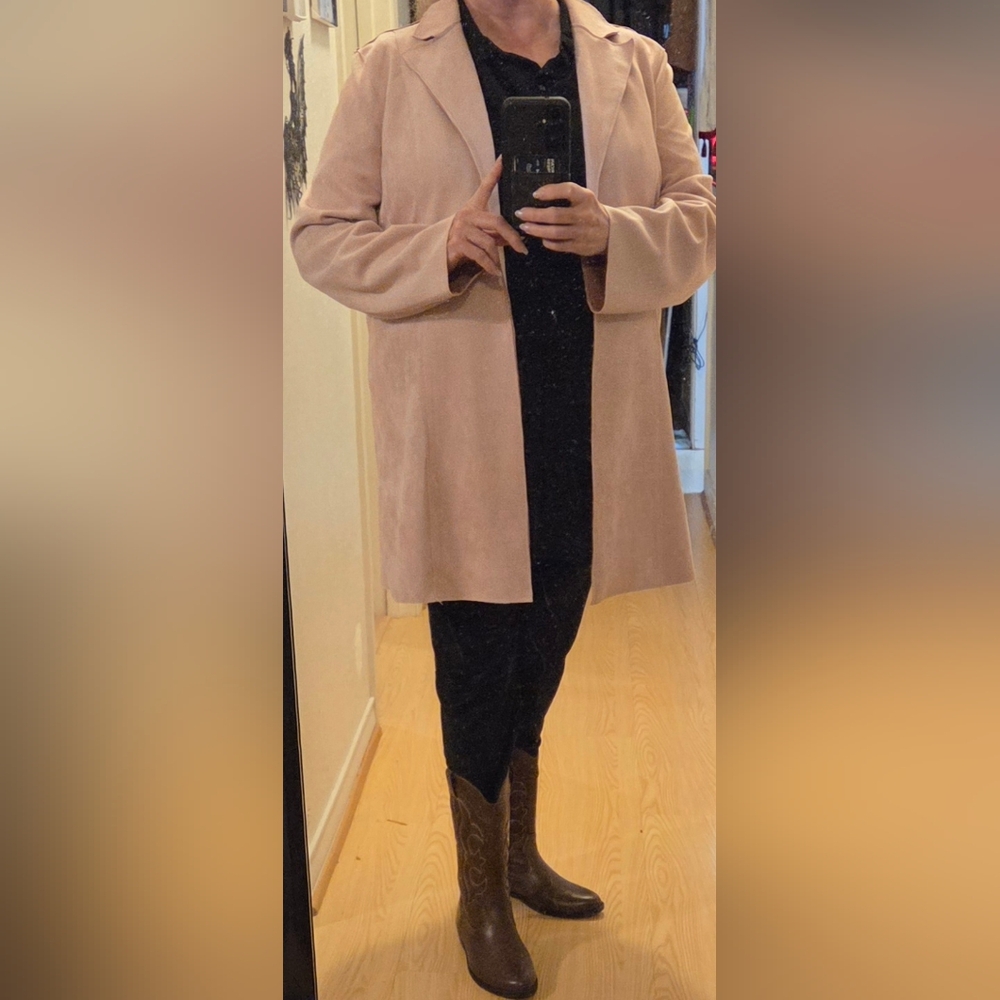 Premise Faux Suede Jacket Pink XL Like New